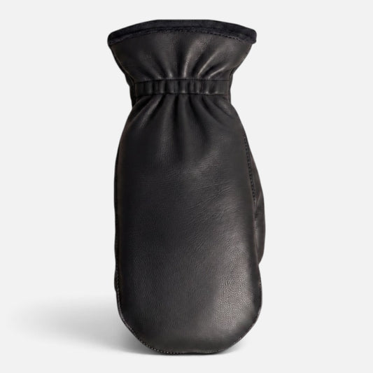 Black Deerskin Leather Choppers with Sherpa Lining
